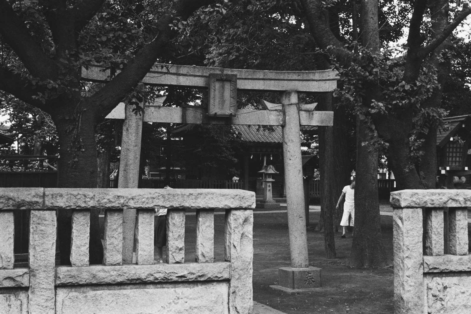 奥沢神社側面の入口