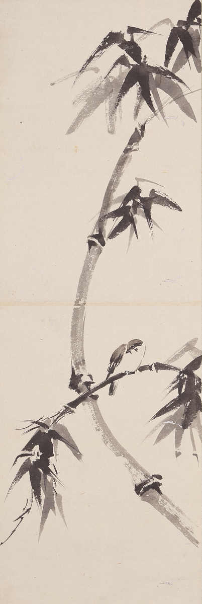 竹に雀図